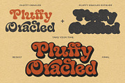 Pluffy Oracled – Groovy Retro Vibes, a Handwritten Font by Black Junst (Thumbnail 3 of 13)