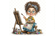 Artist Clipart JPG, a Person Illustration by Memories By Lea (Thumbnail 18 of 19)