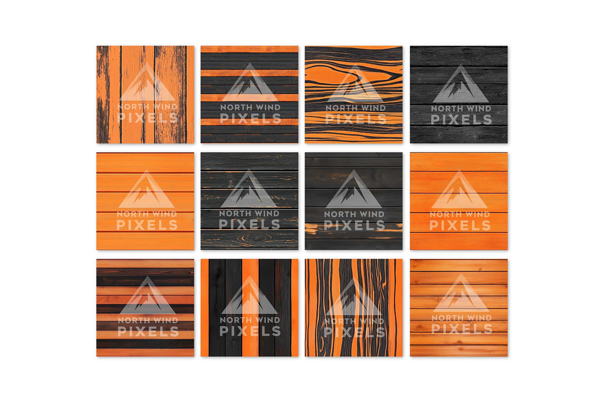Halloween Wood Digital Papers Bundle, a Pattern Graphic by NorthWindPixels (Photo 2 of 4)