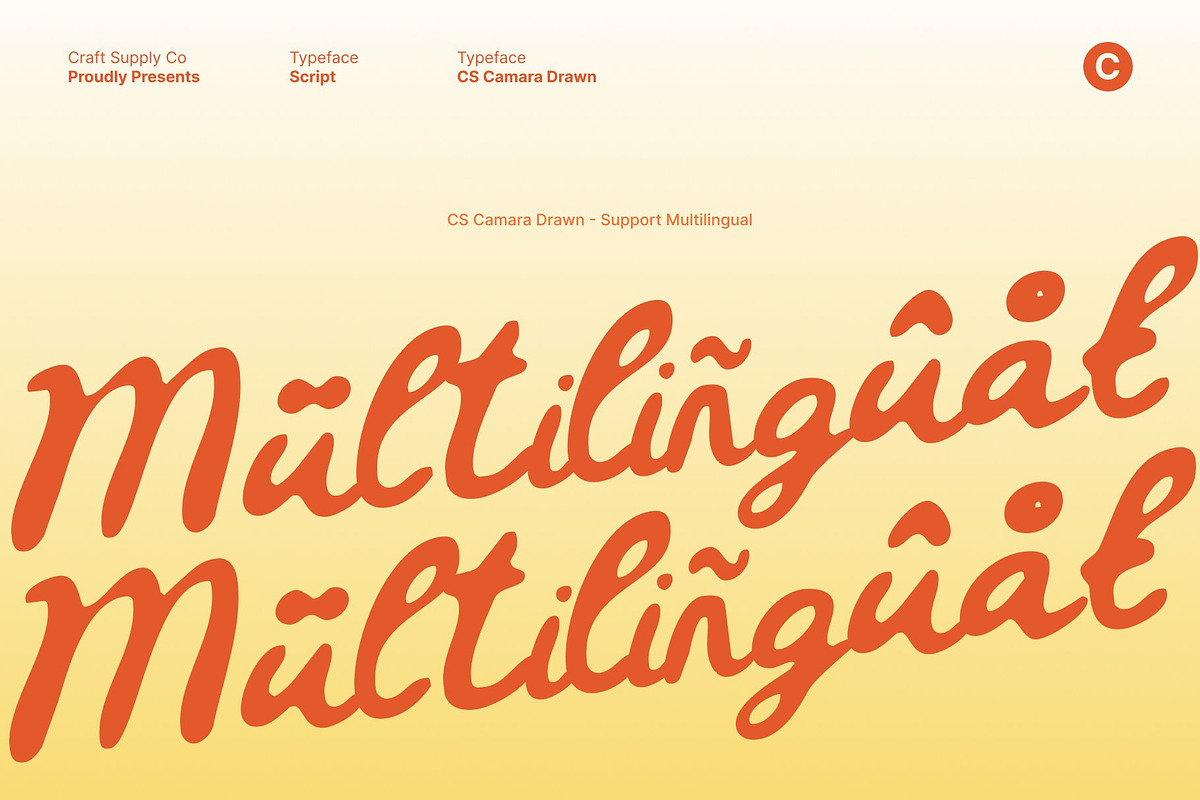 CS Camara Drawn, a Script Font by Craft Supply Co. (Photo 6 of 8)