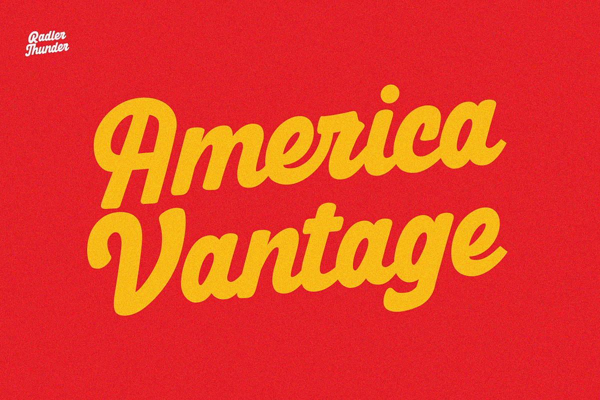 Radler Thunder – Bold Retro Script, a Font by typeline studio (Photo 3 of 9)