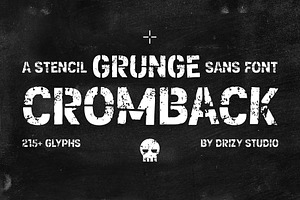 Cromback - Stencil Grunge Sans Font