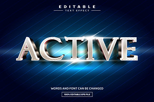 Active 3D Editable Text Effect