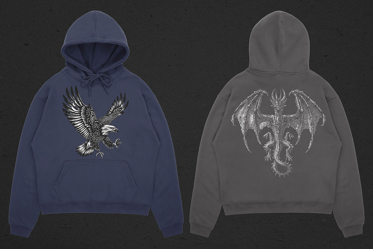 Realistic Boxy Hoodie Mockup, a Hoody Mockup by Uncentrifuged Pressure (Photo 2 of 8)