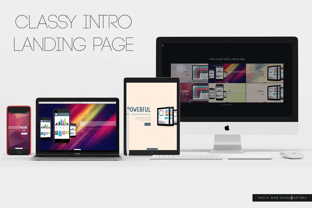mWm Classy Intro Landing Page, a HTML Template by mWm Themes (Photo 1 of 6)