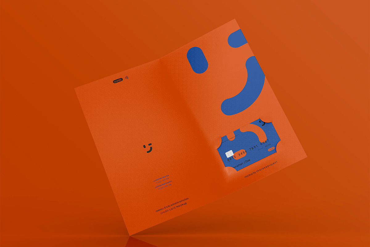 3d Credit Card in Folder Mockup, a Merchandise Mockup by The Rose Project (Photo 2 of 4)