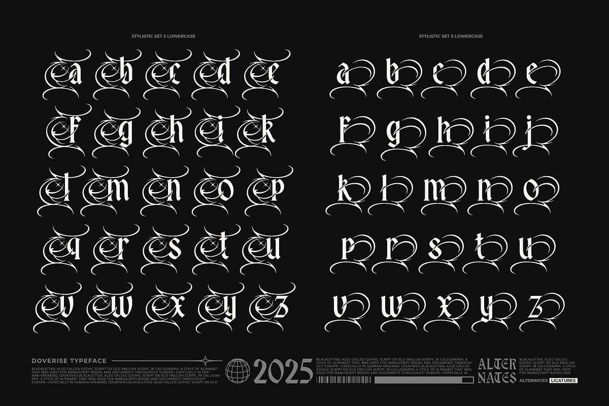 Doverise Typeface, a Blackletter Font by alit design (Photo 14 of 20)