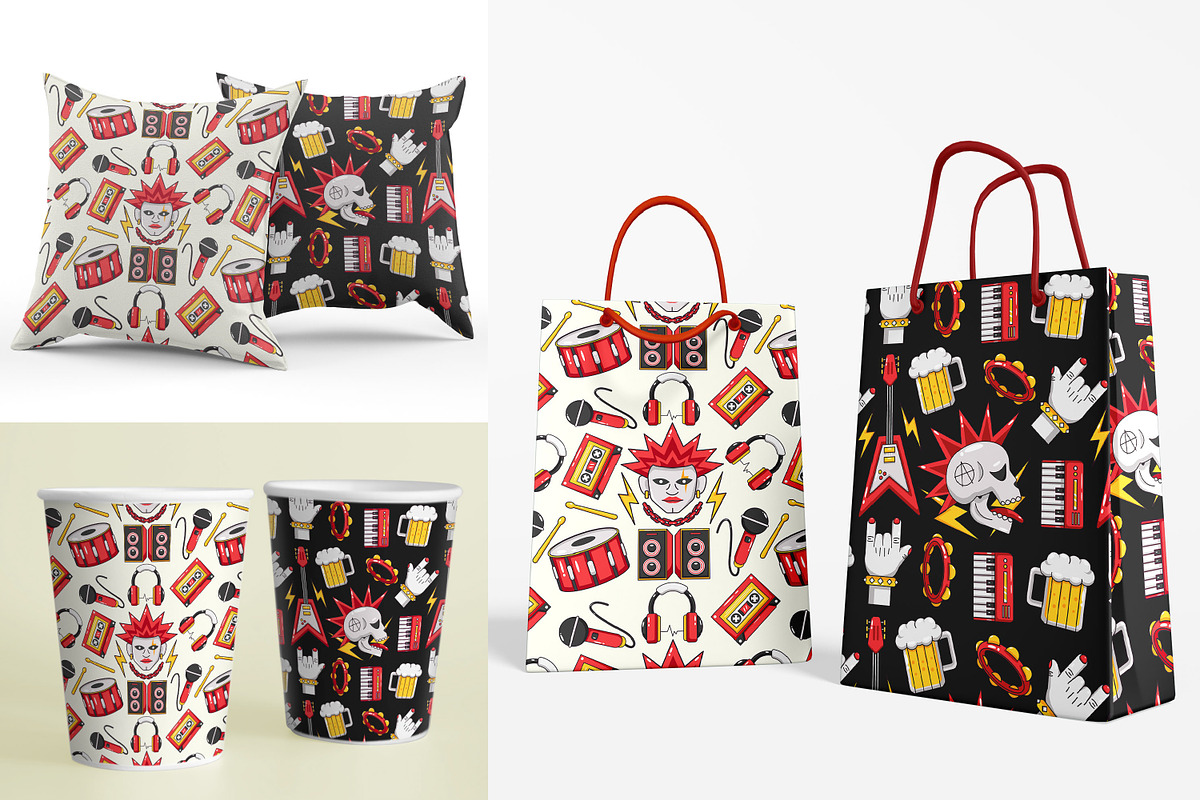 Rock Music seamless pattern, a Pattern Graphic by Kevyn Creative (Photo 3 of 3)