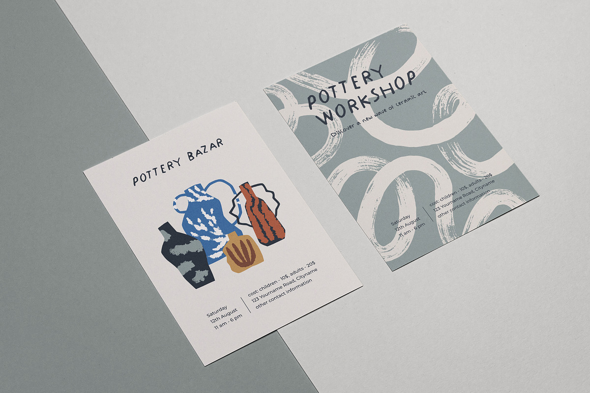 Modern pottery, ceramic vases set, a Decorative Illustration by Good Studio (Photo 15 of 20)