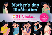 Mother’s Day 21 Vector illustration, a Seasonal Illustration by Peacock_design (Thumbnail 1 of 8)