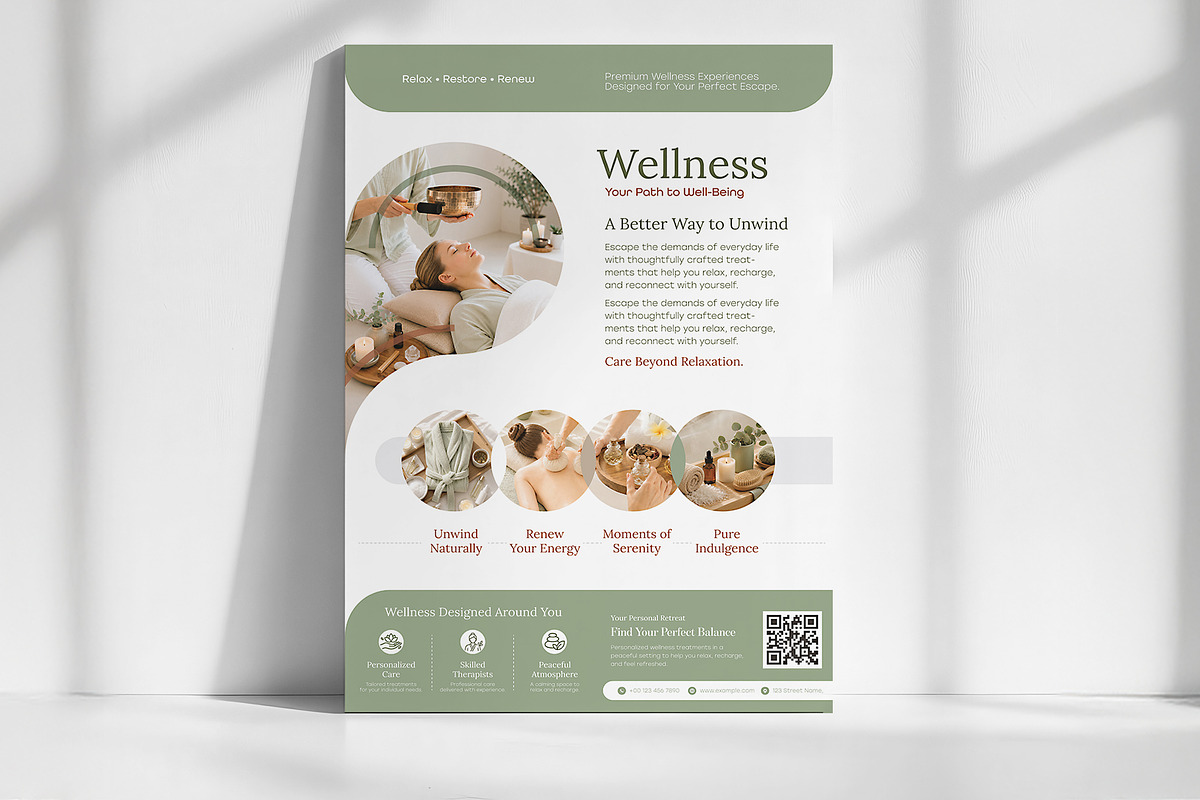 Modern Wellness Poster Template, a Poster Template by WheelieMonkey (Photo 1 of 3)