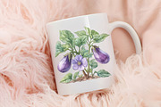 Eggplant Watercolor Cliparts, an Illustration by RobertsArt (Thumbnail 6 of 7)