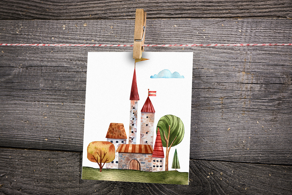 Old Fairy Tale - Watercolor Clip Art, an Animal Illustration by Mashamashastu (Photo 16 of 16)