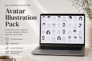 32 Hand-Drawn Avatar Illustrations, an Object Graphic by Nerokanji_Designs (Thumbnail 1 of 5)