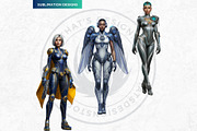 Galactic Vanguard Character Cliparts, a Person Illustration by ThatsDesignArt (Thumbnail 5 of 15)