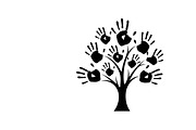 family handprint tree silhouette, an Illustration by Amazin_art (Thumbnail 21 of 29)