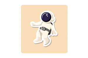 Spacemen Sticker Illustration