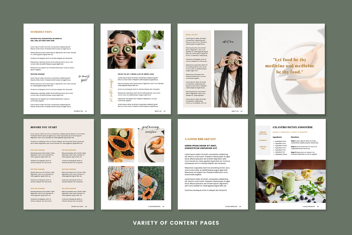 JOY | Canva Recipe eBook Template, a Magazine Template by Erin Cassidy (Photo 4 of 10)