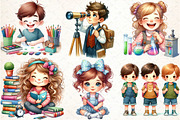 Children Student, Boys & Girls - Cli, an Illustration by DreamCafeArt (Thumbnail 5 of 5)