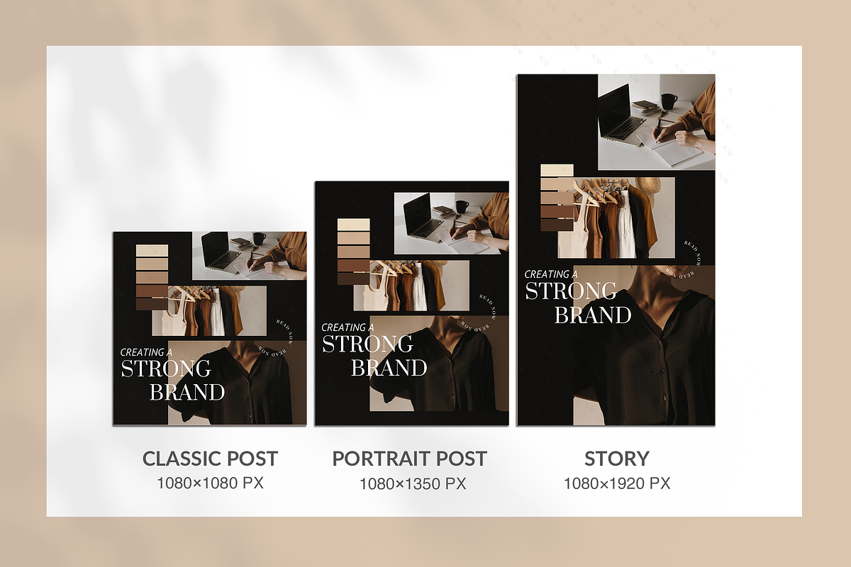 Dark Aesthetic Instagram Templates, a Social Media Template by Templates Boutique (Photo 8 of 9)