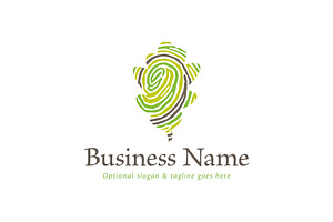 Fingerprint Leaf Custom Logo