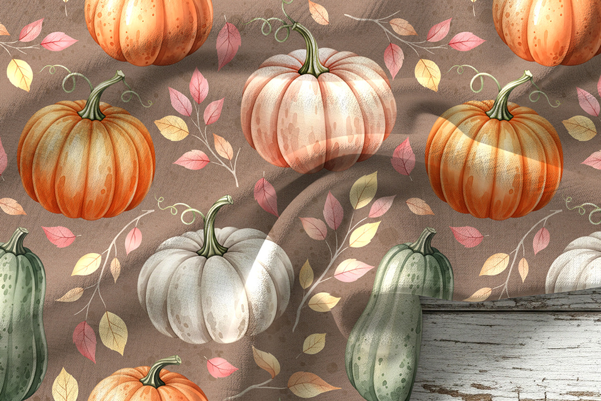 Autumn Pumpkins Seamless Pattern, a Pattern Graphic by Kreeya Art Shop (Photo 7 of 12)