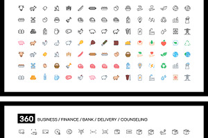 3000 Mega Bundle Line&color Icons