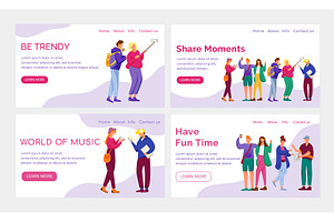 Teenager culture landing page, a Landing Page Template by IMG visuals characters