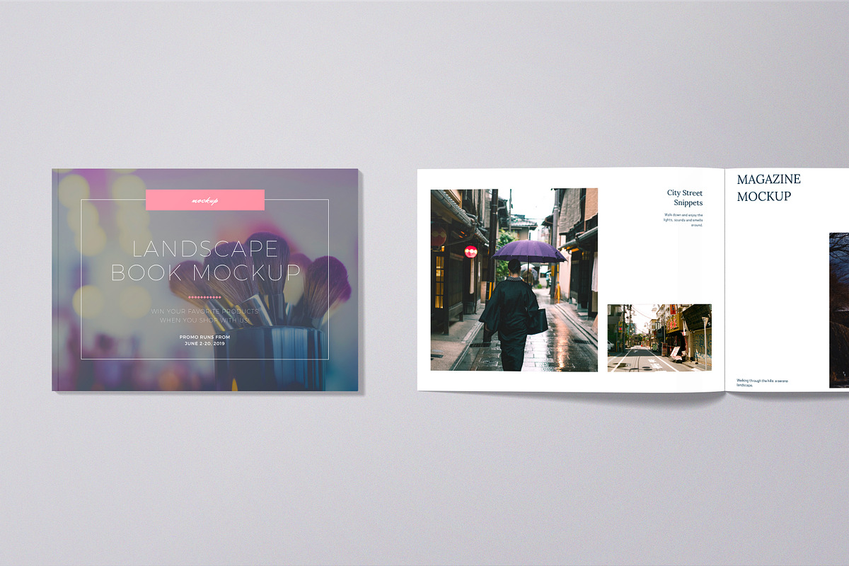 Landscape Magazine / Book Mockups, a Print Template by 2M GRAPHICS DESIGN (Photo 6 of 8)