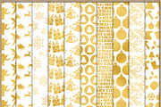 Christmas Gold Patterned Papers 1, a Pattern Graphic by Adriana Ferrari (Thumbnail 1 of 2)