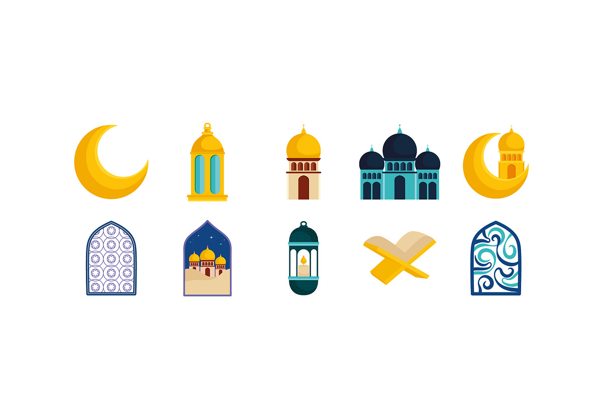 Ramadan Islamic Illustration Set