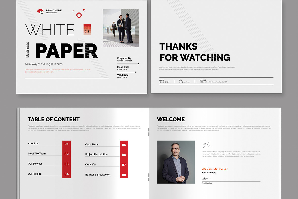 White Paper Design Layout preview 2