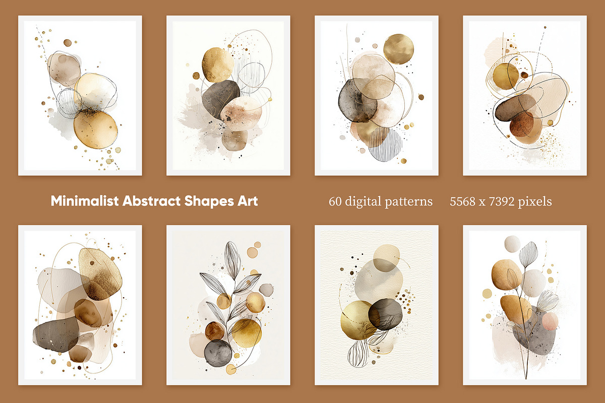 Minimalist Abstract Shapes Art, a Decorative Illustration by Housui Patterns (Photo 5 of 17)