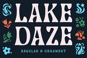 LAKE DAZE - Retro Display Font, a Serif Font by Sierra Schneider