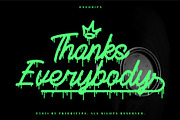Onedrips - Graffiti Script Fonts, a Script Font by Prioritype Co (Thumbnail 14 of 14)