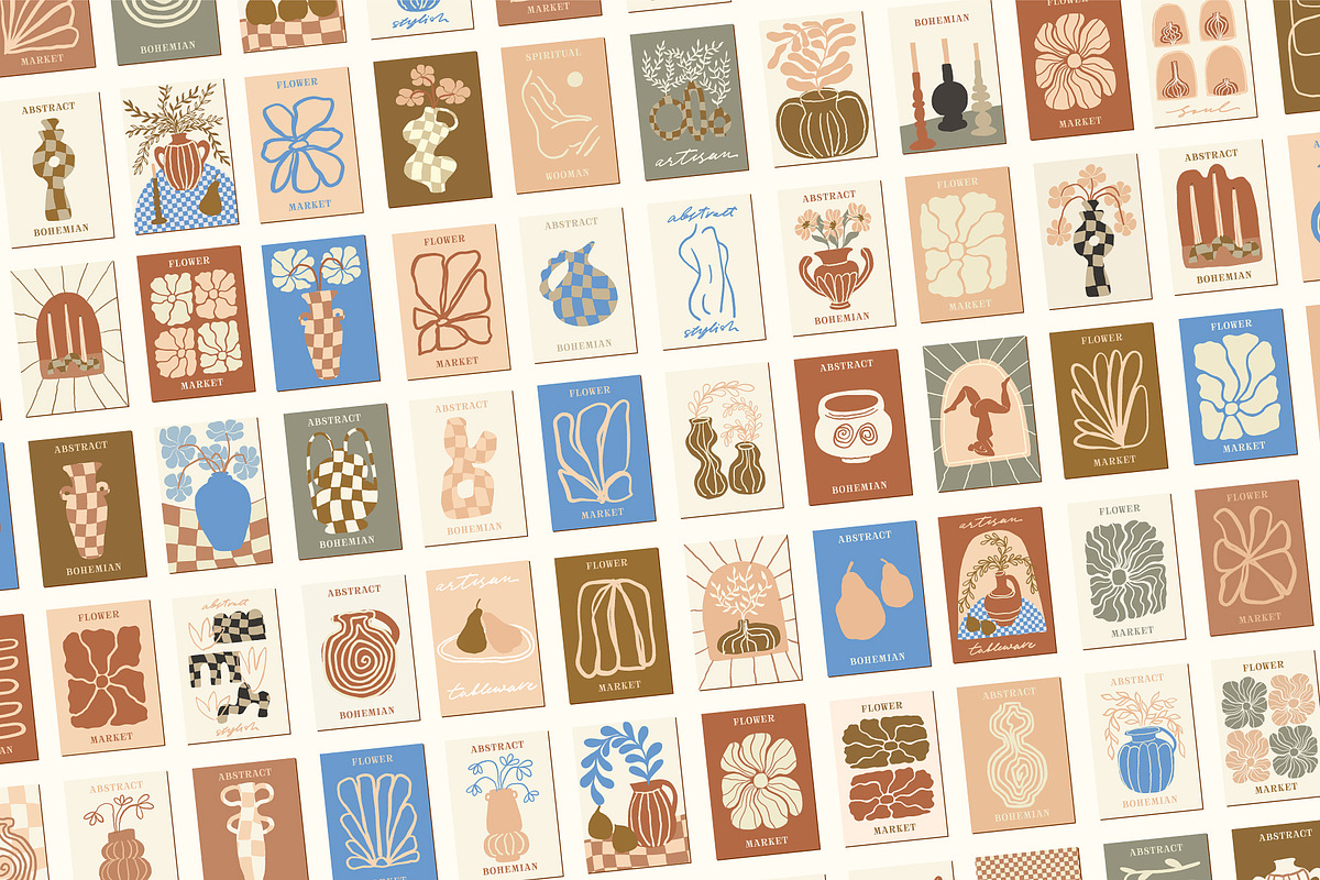 GALLERY WALL ART BOHO POSTER SET, a Decorative Illustration by Ayya Studio (Photo 13 of 17)