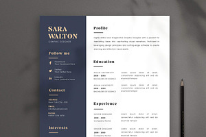 Luxurious Style Resume CV, a Resume Template by Saman Osama