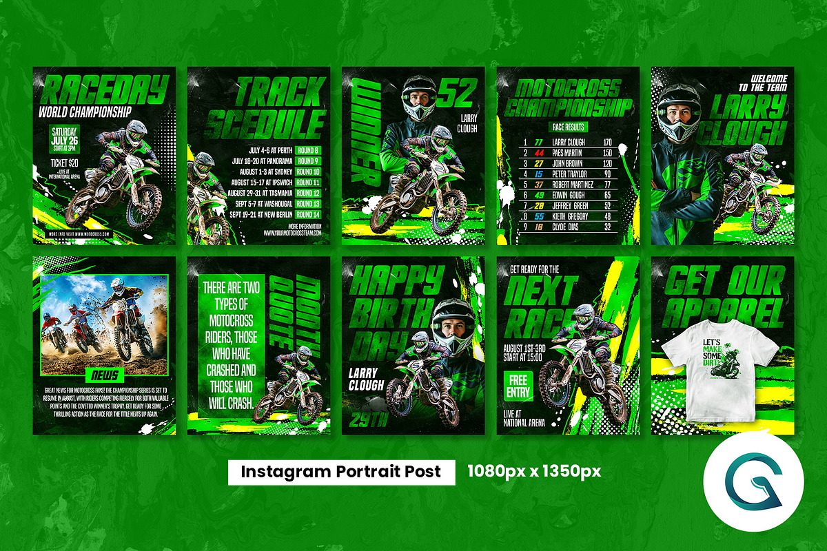 Motocross Team Social Media Template preview 2
