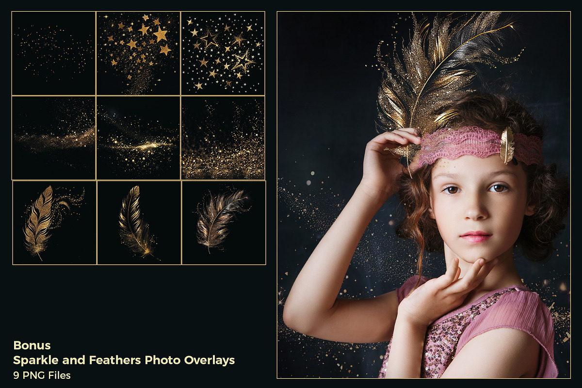 Glitter Wings Overlays, a Layer Style Add-On by HappyNews (Photo 4 of 6)