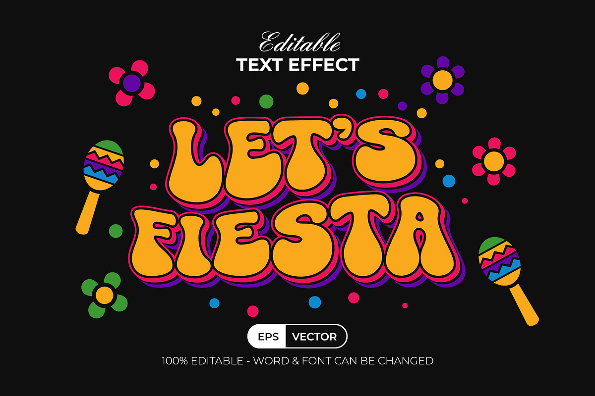 Let's Fiesta Text Effect Fun Style, a Layer Style Add-On by Mockmenot (Photo 1 of 2)