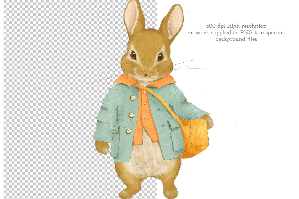 Peter Rabbit Clipart and Card