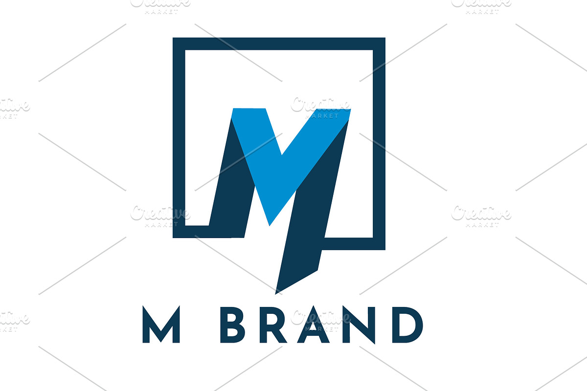 Letter M Square Logo, a Branding & Logo Template by BlackSweet_Studio