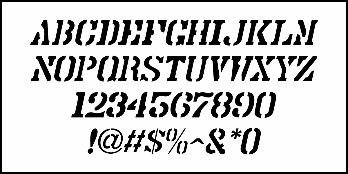 Container Stencil JNL, a Font by Jeff Levine Fonts (Photo 5 of 5)