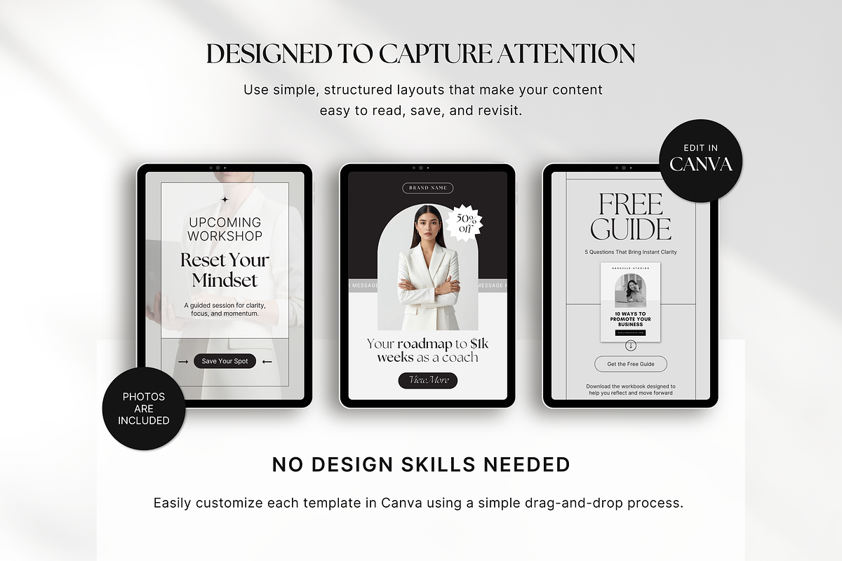 Coach Pinterest Pin Templates Canva, a Social Media Template by DigiPax (Photo 6 of 11)