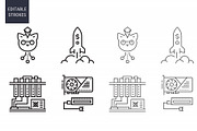 Cryptocurrency Mining Industry Icons, an Outline Icon by Nuburu (Thumbnail 3 of 3)