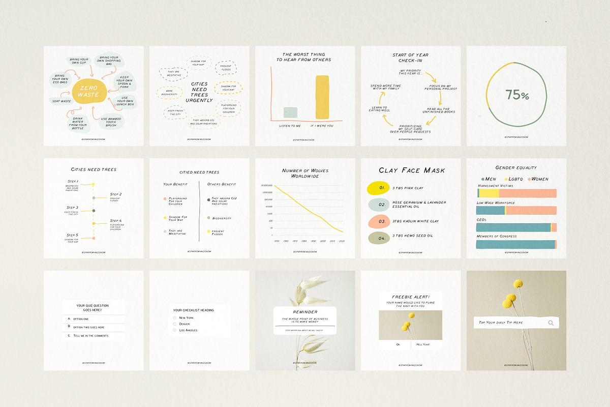 Charts and Graphs Social Kit, a Social Media Template by Sparrow & Snow (Photo 6 of 13)