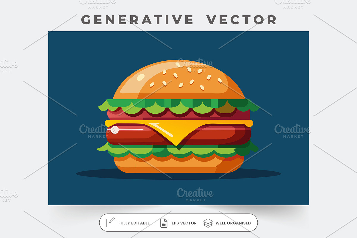 A deliciously made customizable hamb, a Graphic by Iftikhar Alam