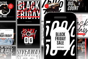 Black Friday Instagram Canva Pack