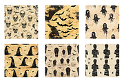 Vintage Halloween Digital Paper, a Pattern Graphic by Chromolume Studio (Thumbnail 4 of 28)