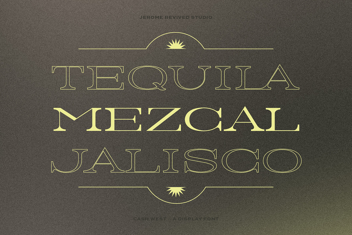 Cash West Display Font, a Serif Font by JeromeRevivedStudio (Photo 3 of 5)